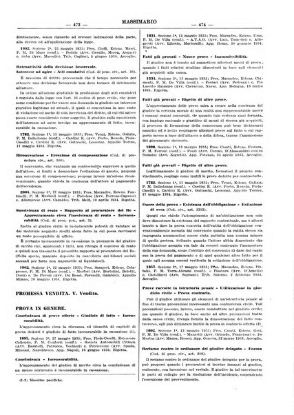 Massimario della giurisprudenza italiana contenente tutte le massime della Cassazione civile