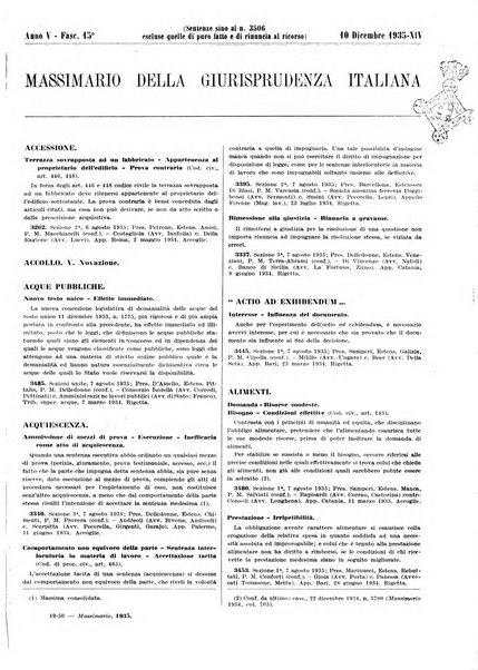 Massimario della giurisprudenza italiana contenente tutte le massime della Cassazione civile