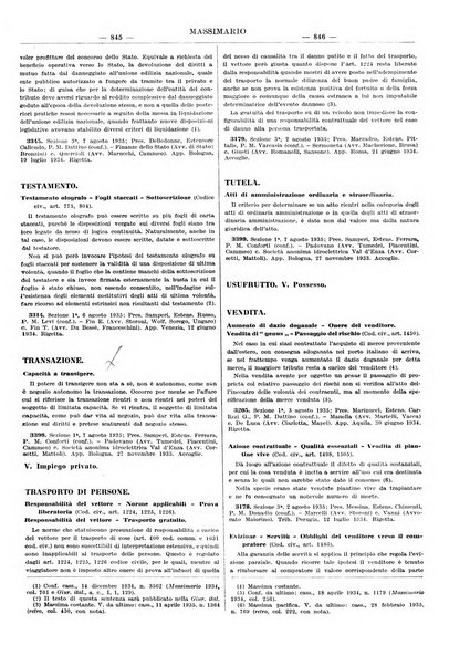 Massimario della giurisprudenza italiana contenente tutte le massime della Cassazione civile