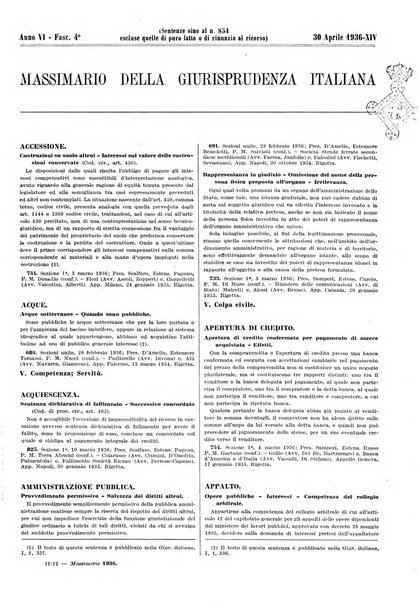 Massimario della giurisprudenza italiana contenente tutte le massime della Cassazione civile