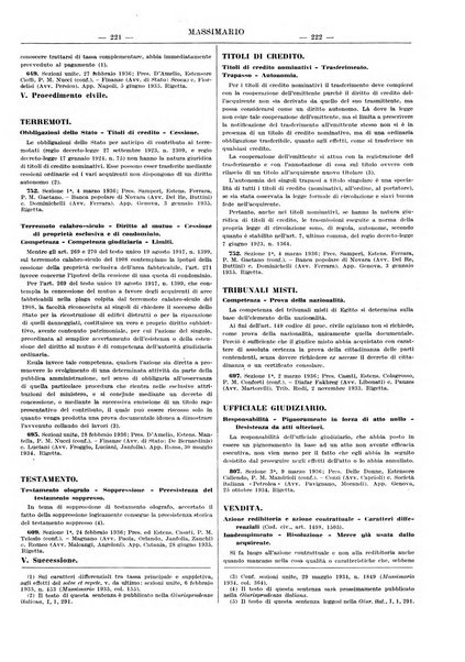 Massimario della giurisprudenza italiana contenente tutte le massime della Cassazione civile