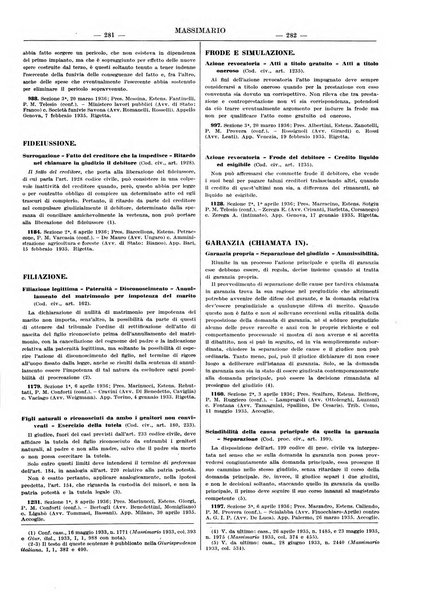 Massimario della giurisprudenza italiana contenente tutte le massime della Cassazione civile