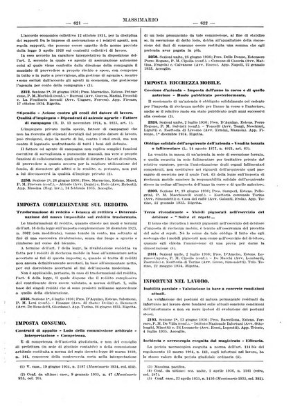 Massimario della giurisprudenza italiana contenente tutte le massime della Cassazione civile