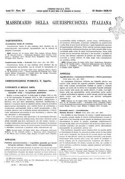 Massimario della giurisprudenza italiana contenente tutte le massime della Cassazione civile