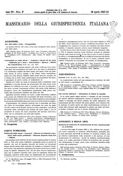 Massimario della giurisprudenza italiana contenente tutte le massime della Cassazione civile