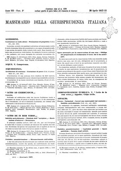 Massimario della giurisprudenza italiana contenente tutte le massime della Cassazione civile