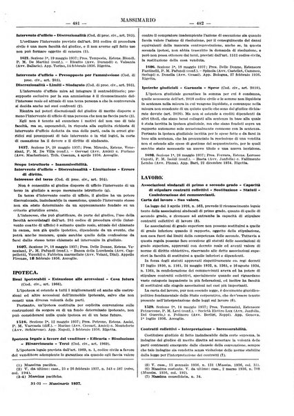 Massimario della giurisprudenza italiana contenente tutte le massime della Cassazione civile