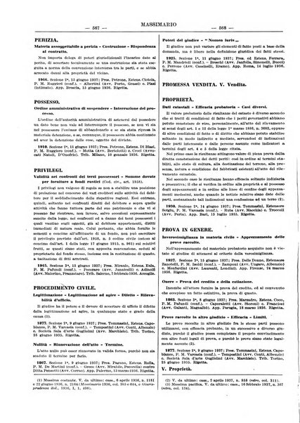 Massimario della giurisprudenza italiana contenente tutte le massime della Cassazione civile