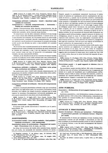 Massimario della giurisprudenza italiana contenente tutte le massime della Cassazione civile