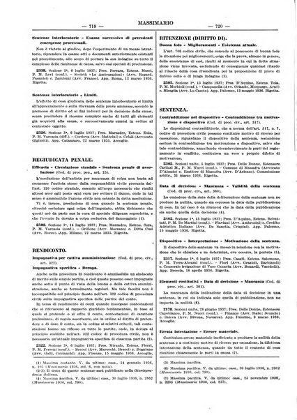 Massimario della giurisprudenza italiana contenente tutte le massime della Cassazione civile