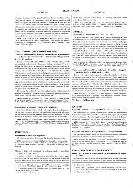 Massimario della giurisprudenza italiana contenente tutte le massime della Cassazione civile