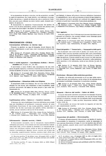 Massimario della giurisprudenza italiana contenente tutte le massime della Cassazione civile