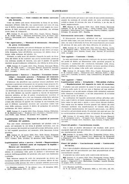 Massimario della giurisprudenza italiana contenente tutte le massime della Cassazione civile