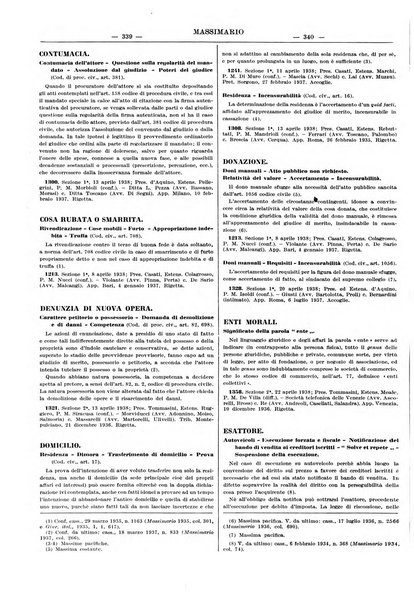 Massimario della giurisprudenza italiana contenente tutte le massime della Cassazione civile