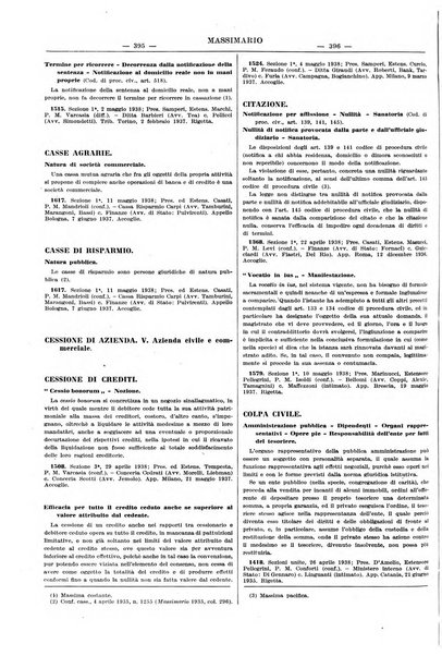 Massimario della giurisprudenza italiana contenente tutte le massime della Cassazione civile