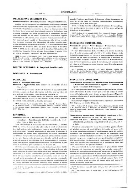 Massimario della giurisprudenza italiana contenente tutte le massime della Cassazione civile