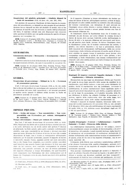 Massimario della giurisprudenza italiana contenente tutte le massime della Cassazione civile