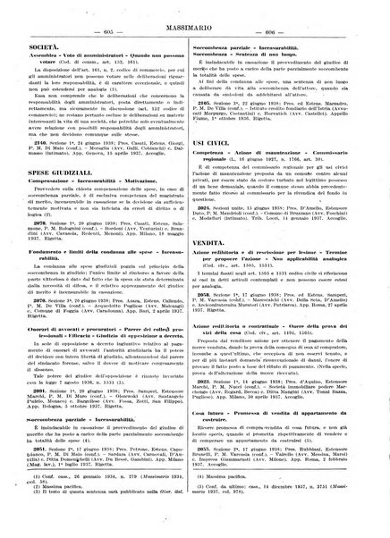 Massimario della giurisprudenza italiana contenente tutte le massime della Cassazione civile