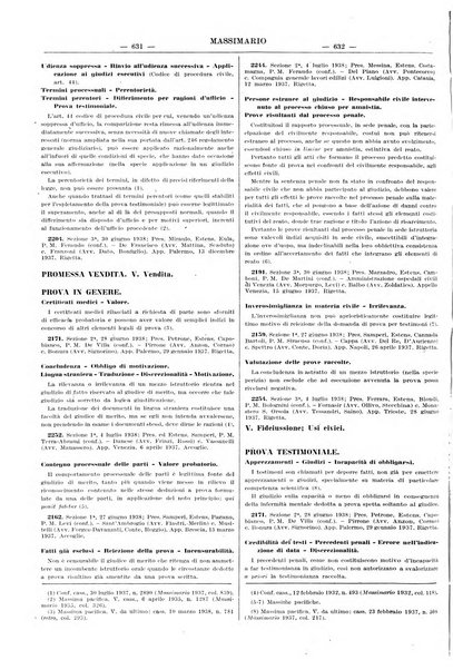 Massimario della giurisprudenza italiana contenente tutte le massime della Cassazione civile