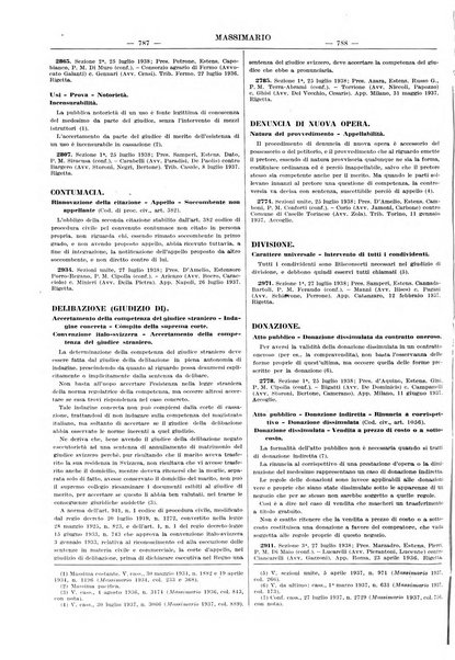 Massimario della giurisprudenza italiana contenente tutte le massime della Cassazione civile