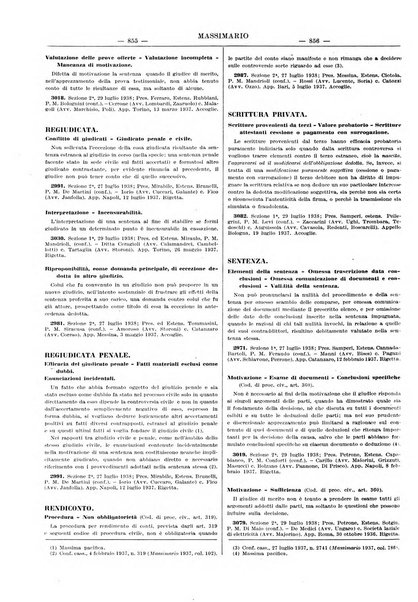 Massimario della giurisprudenza italiana contenente tutte le massime della Cassazione civile