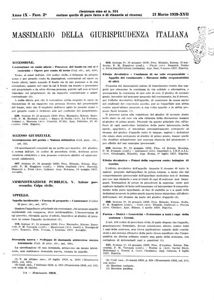 Massimario della giurisprudenza italiana contenente tutte le massime della Cassazione civile