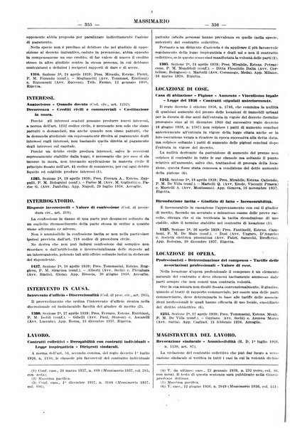 Massimario della giurisprudenza italiana contenente tutte le massime della Cassazione civile