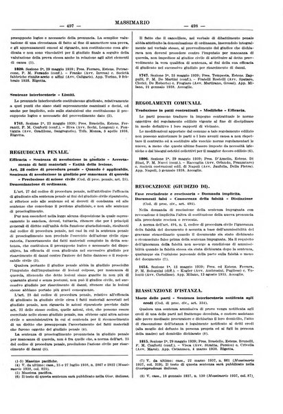 Massimario della giurisprudenza italiana contenente tutte le massime della Cassazione civile