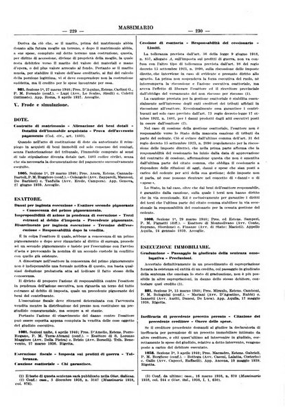 Massimario della giurisprudenza italiana contenente tutte le massime della Cassazione civile