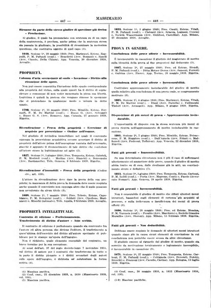 Massimario della giurisprudenza italiana contenente tutte le massime della Cassazione civile