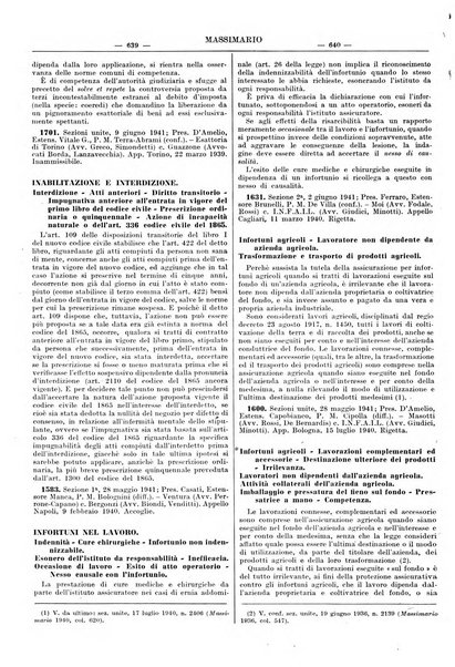 Massimario della giurisprudenza italiana contenente tutte le massime della Cassazione civile