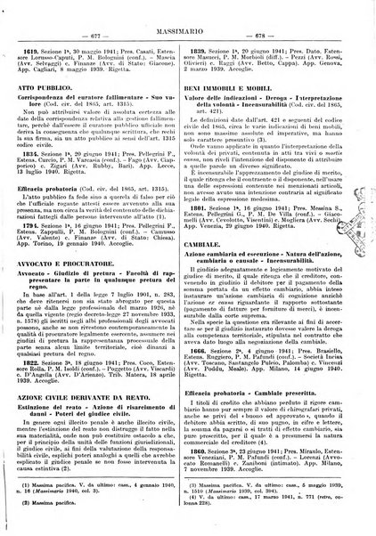 Massimario della giurisprudenza italiana contenente tutte le massime della Cassazione civile