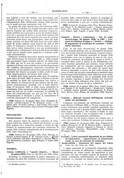 Massimario della giurisprudenza italiana contenente tutte le massime della Cassazione civile