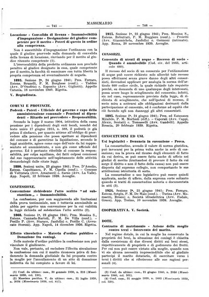 Massimario della giurisprudenza italiana contenente tutte le massime della Cassazione civile