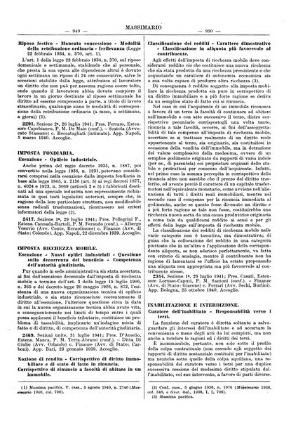 Massimario della giurisprudenza italiana contenente tutte le massime della Cassazione civile