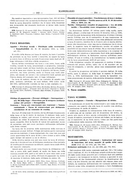 Massimario della giurisprudenza italiana contenente tutte le massime della Cassazione civile