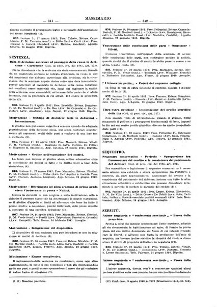 Massimario della giurisprudenza italiana contenente tutte le massime della Cassazione civile