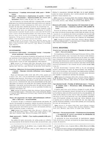 Massimario della giurisprudenza italiana contenente tutte le massime della Cassazione civile