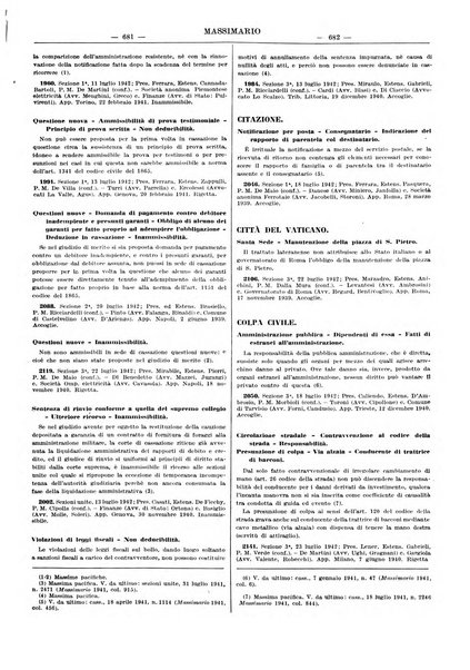 Massimario della giurisprudenza italiana contenente tutte le massime della Cassazione civile