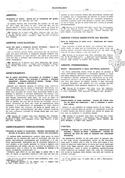 Massimario della giurisprudenza italiana contenente tutte le massime della Cassazione civile