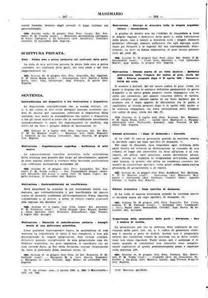 Massimario della giurisprudenza italiana contenente tutte le massime della Cassazione civile