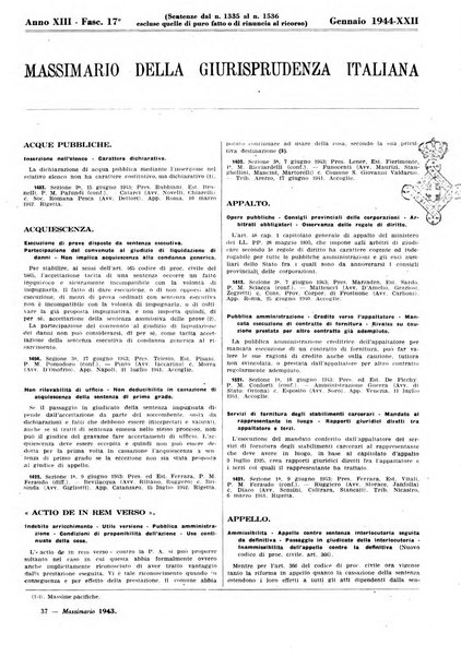 Massimario della giurisprudenza italiana contenente tutte le massime della Cassazione civile