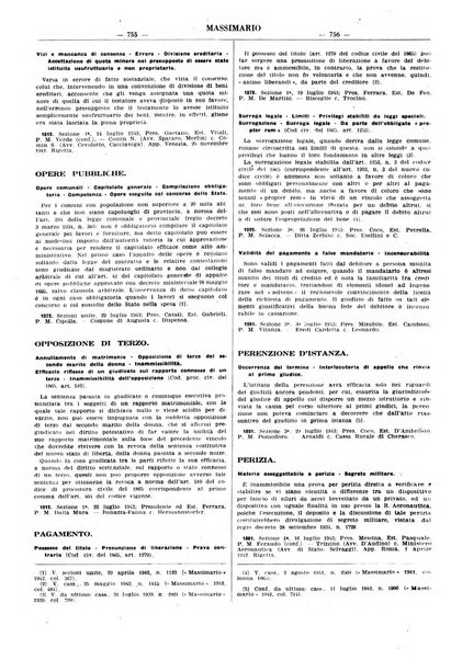 Massimario della giurisprudenza italiana contenente tutte le massime della Cassazione civile