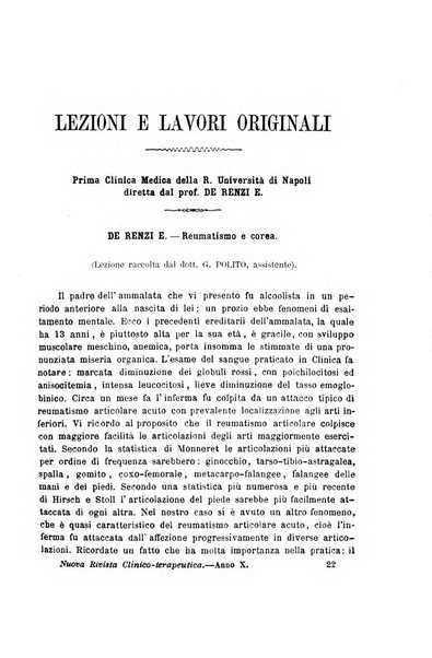 La nuova rivista clinico-terapeutica