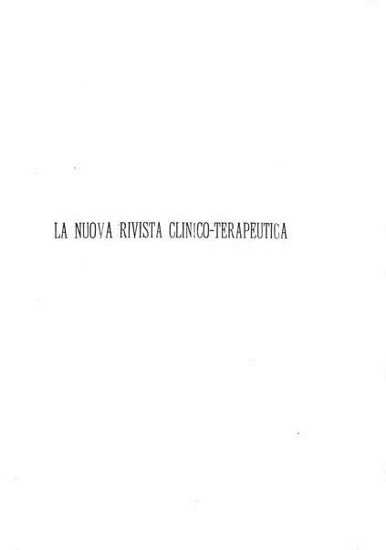 La nuova rivista clinico-terapeutica