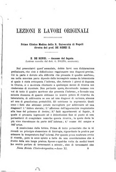 La nuova rivista clinico-terapeutica