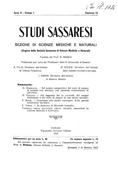 Studi sassaresi