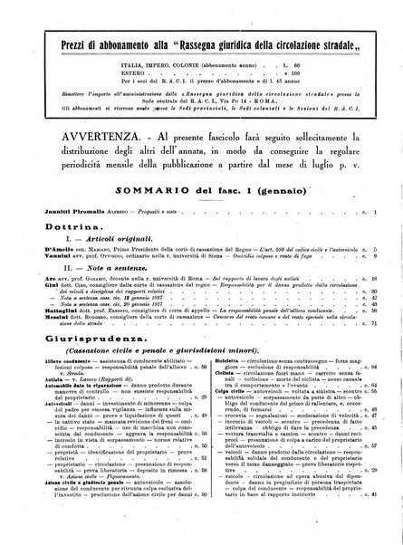 Rassegna giuridica della circolazione stradale nuova serie della Giustizia automobilistica