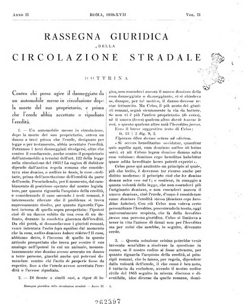 Rassegna giuridica della circolazione stradale nuova serie della Giustizia automobilistica