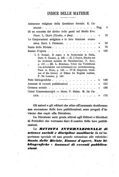 Rivista internazionale di scienze sociali e discipline ausiliarie pubblicazione periodica dell'Unione cattolica per gli studi sociali in Italia